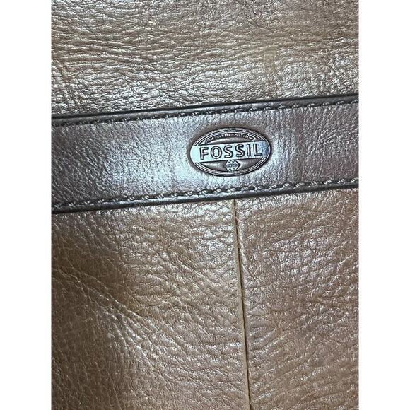 Real Leather Fossil Estate Portfolio Brief (Cognac) Briefcase/Attac - Picture 6 of 15